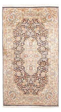 Tapis en soie - Soie du Cachemire - 169 x 94 cm - bleu foncé