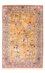 Zijden tapijt - Ghom Silk - Premium - 156 x 100 cm - goud