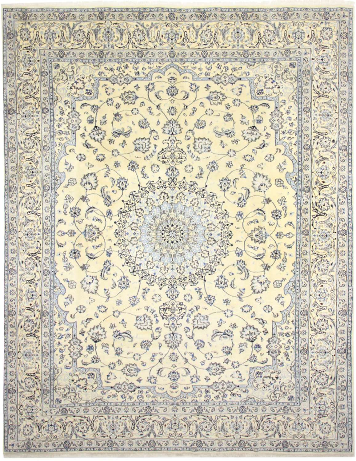 Tapis persan - Nain - Royal - 393 x 303 cm - crème