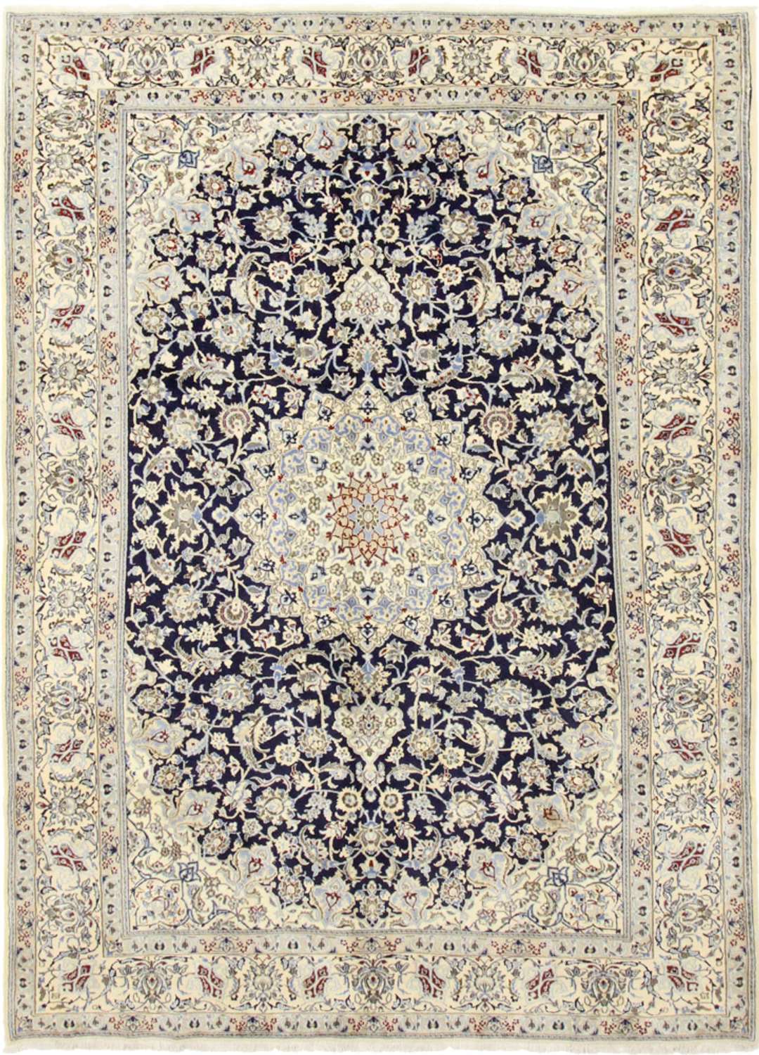 Persisk tæppe - Nain - Royal - 296 x 203 cm - mørkeblå