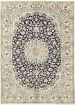 Perzisch tapijt - Nain - Koninklijk - 296 x 203 cm - donkerblauw