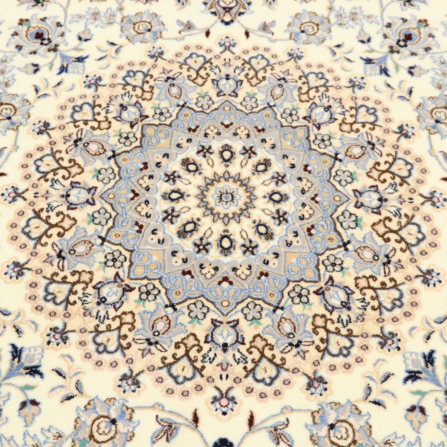 Persisk teppe - Nain - Royal rundt  - 200 x 200 cm - beige