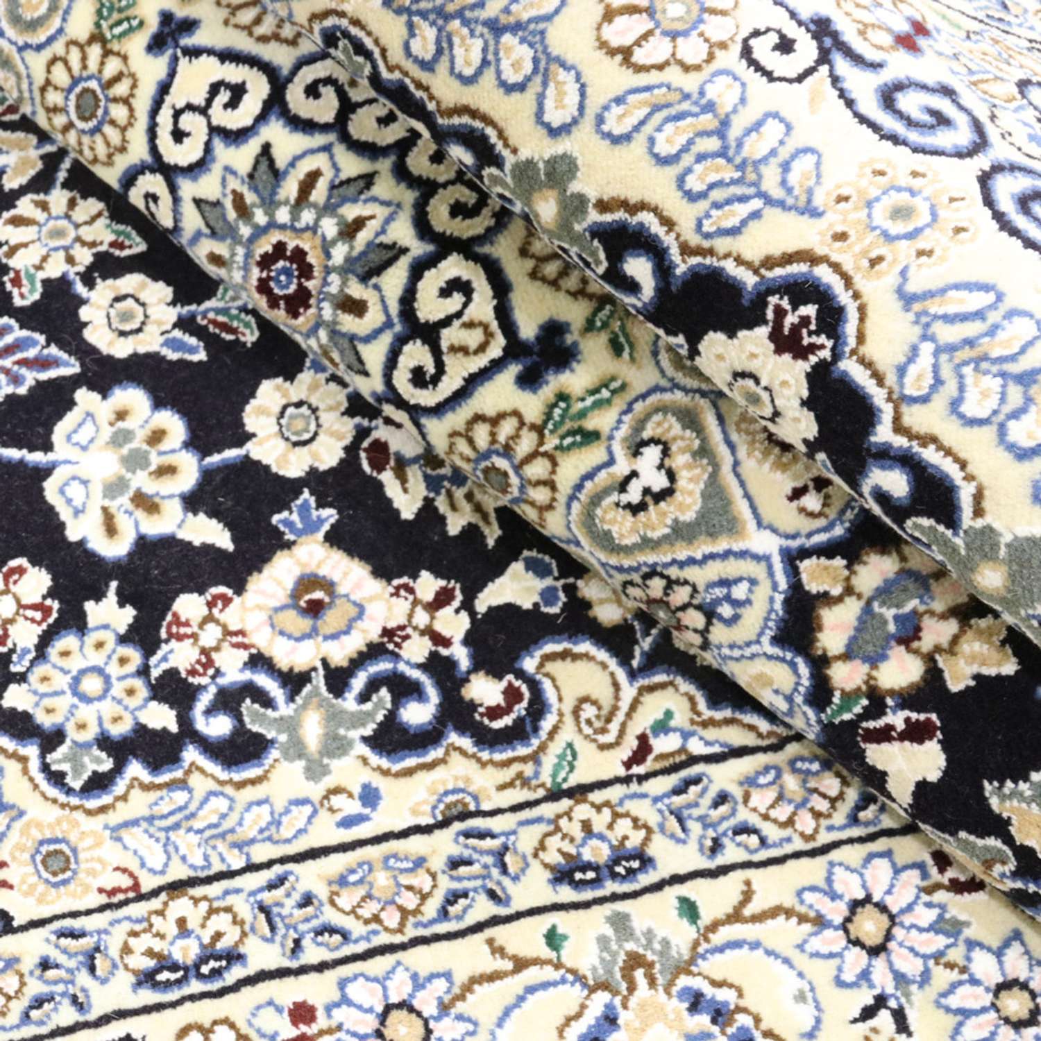 Persisk tæppe - Nain - Royal - 202 x 130 cm - mørkeblå