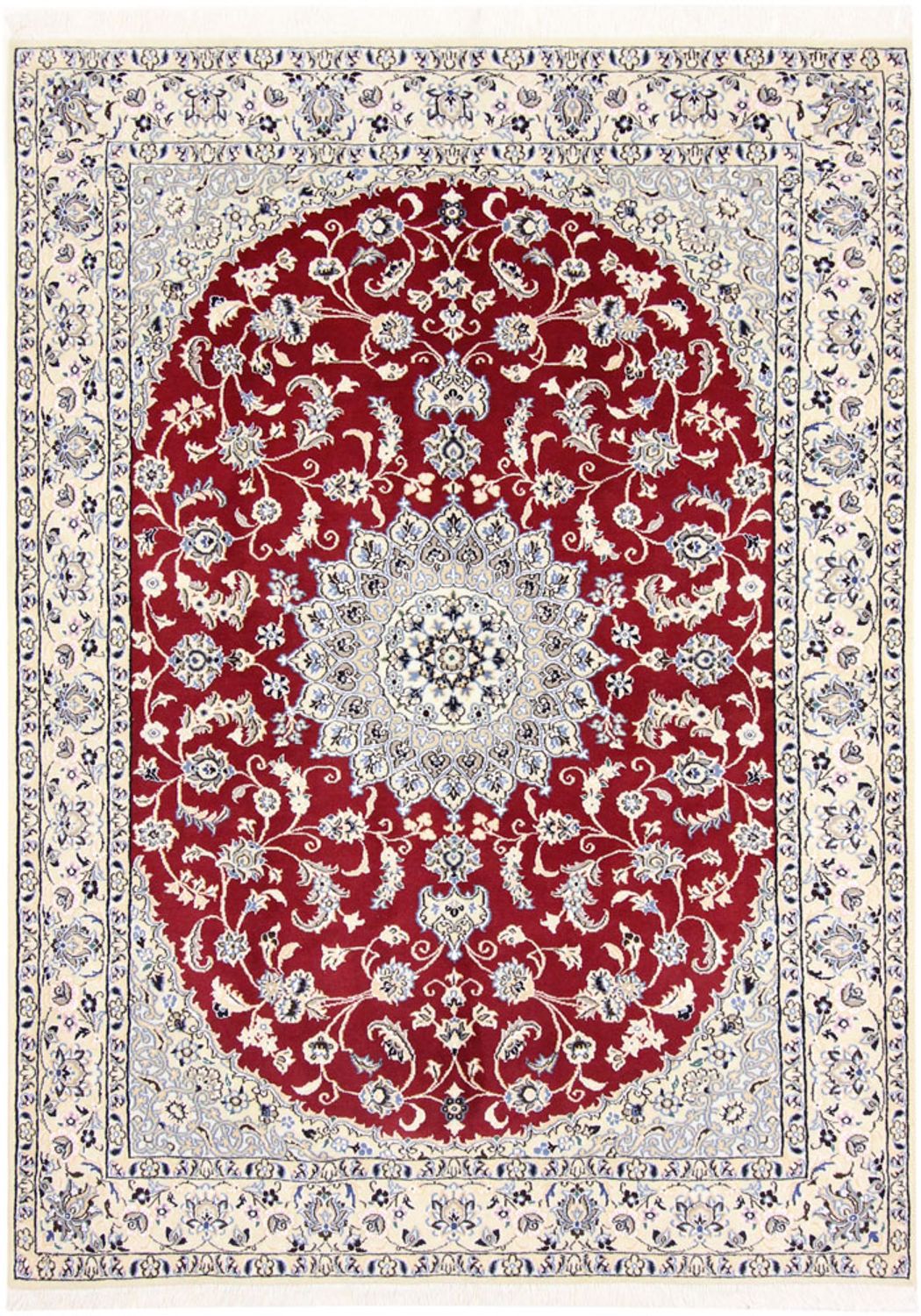 Perzisch tapijt - Nain - Koninklijk - 206 x 148 cm - rood