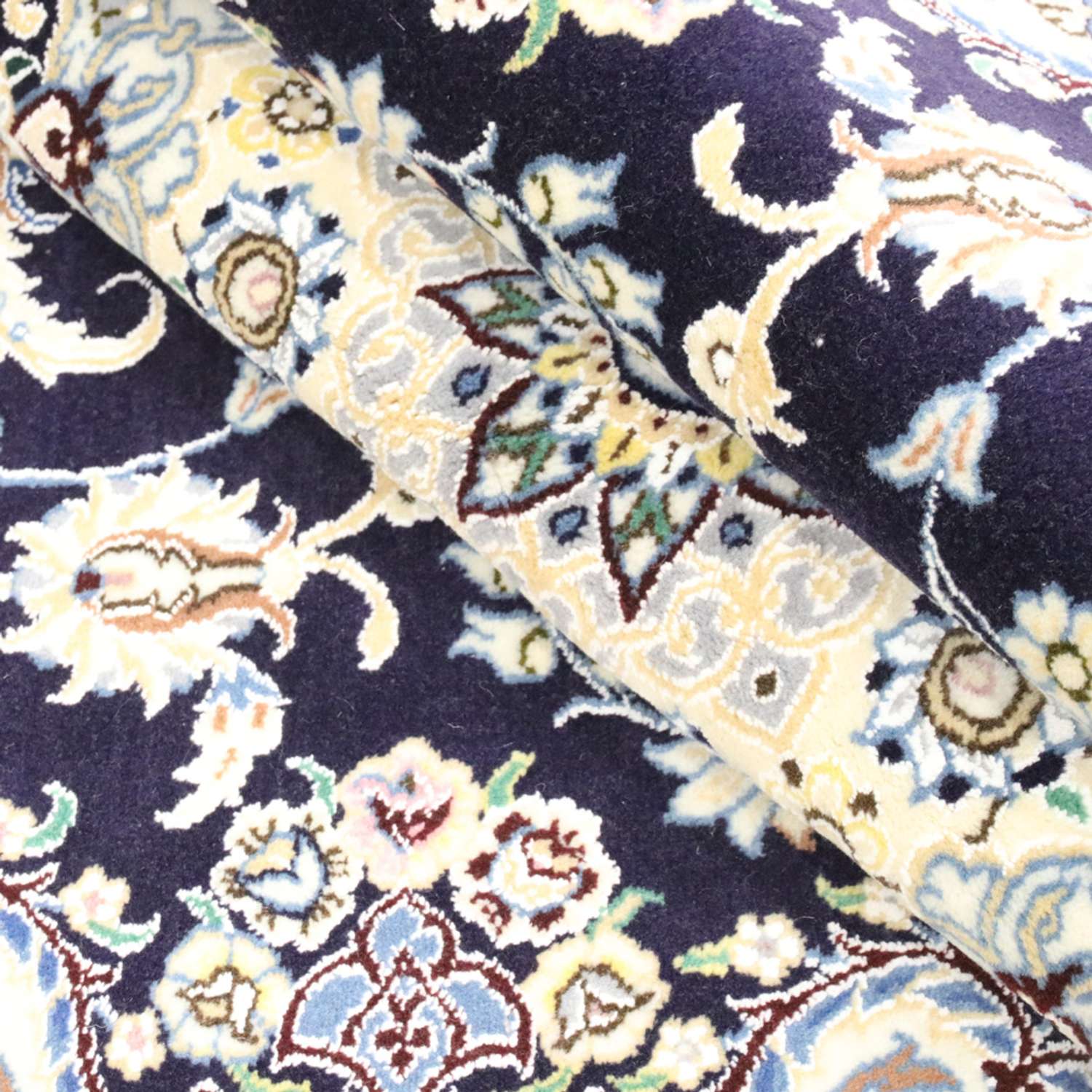 Perzisch tapijt - Nain - Koninklijk - 247 x 156 cm - donkerblauw