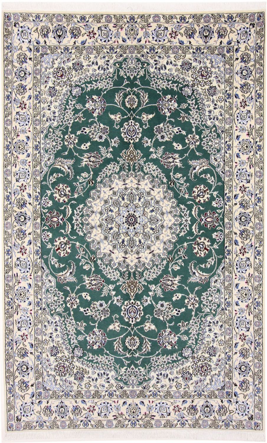 Alfombra Persa - Nain - Real - 250 x 156 cm - verde