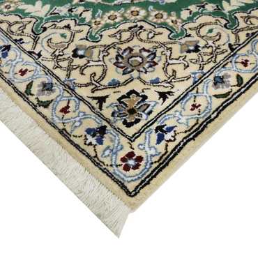 Tapis persan - Nain - Royal - 137 x 88 cm - vert