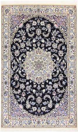 Tapete Persa - Nain - Royal - 155 x 96 cm - azul escuro