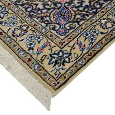 Tapete Persa - Nain - Royal - 155 x 96 cm - azul escuro