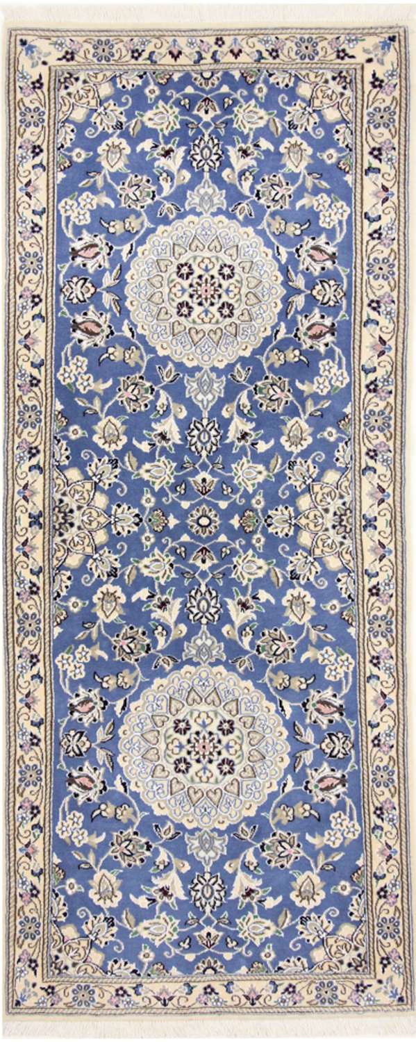 Løper Persisk teppe - Nain - Royal - 198 x 83 cm - blå