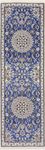 Corredor Tapete Persa - Nain - Royal - 200 x 60 cm - azul