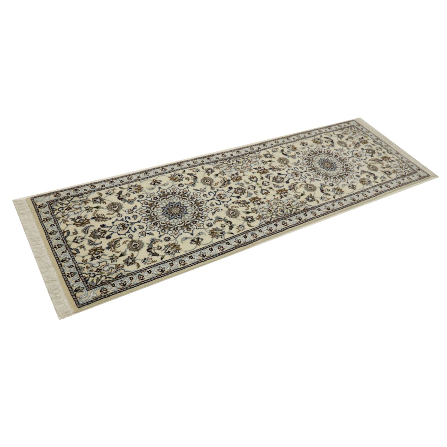 Tapis de couloir Tapis persan - Nain - Royal - 199 x 62 cm - beige