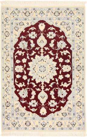 Perserteppich - Nain - Royal - 90 x 60 cm - rot