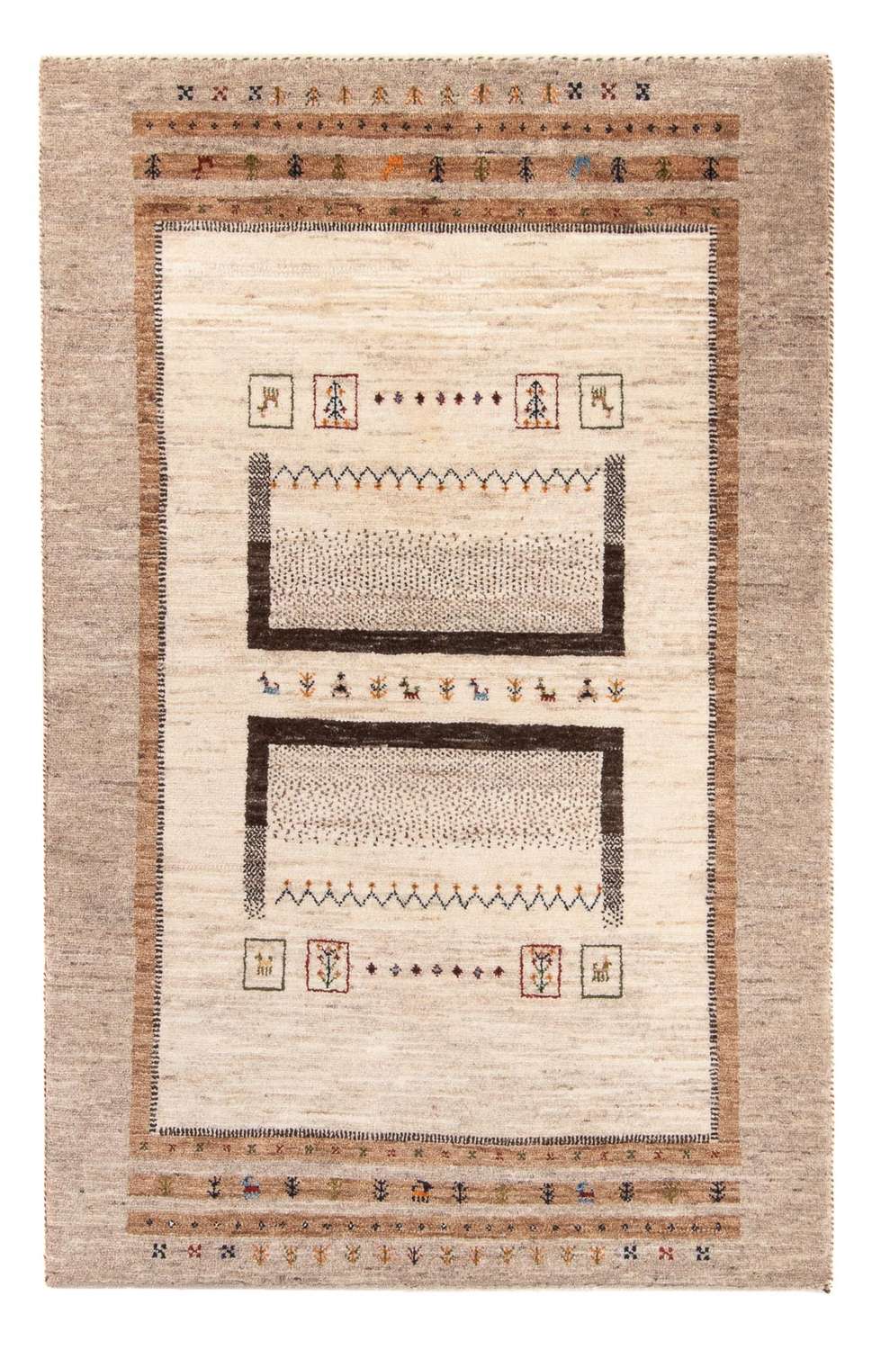 Gabbeh teppe - Loribaft persisk teppe - 157 x 98 cm - natur