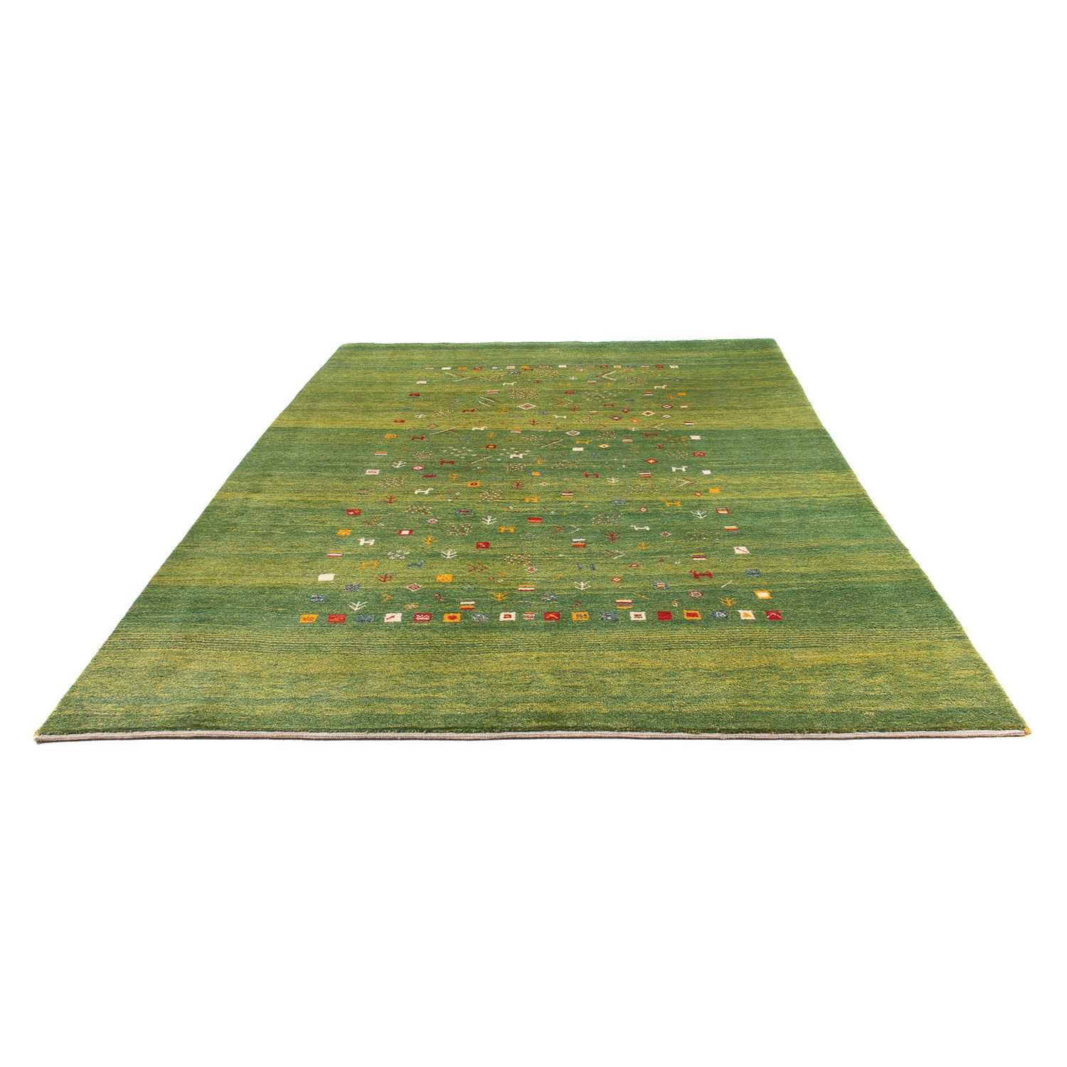 Tapis Gabbeh - Persan - 297 x 200 cm - vert