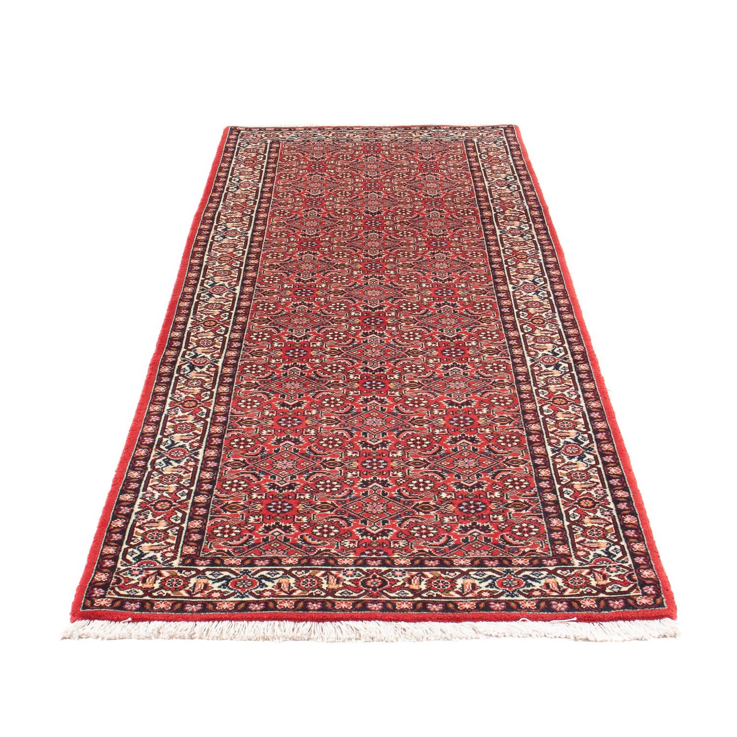 Corredor Tapete Persa - Bijar - Royal - 253 x 87 cm - vermelho