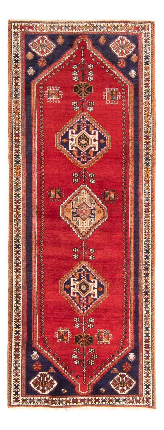 Biegacz Dywan Gabbeh - Kashkuli perski - 234 x 82 cm - czerwony