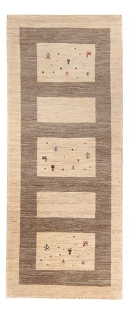 Runner Gabbeh Rug - Loribaft Perser - 209 x 83 cm - beige