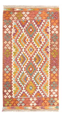 Tappeto corsia Tappeto Kelim - Orientale - 206 x 103 cm - multicolore