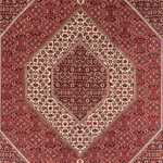 Alfombra persa - Bidjar - 252 x 174 cm - rojo