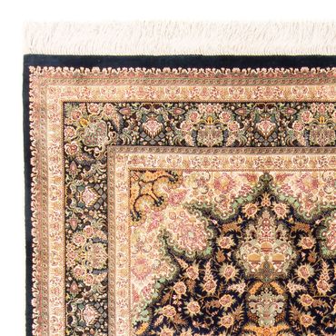 Silk Carpet - Ghom Silk - Premium - 152 x 102 cm - mörkblå