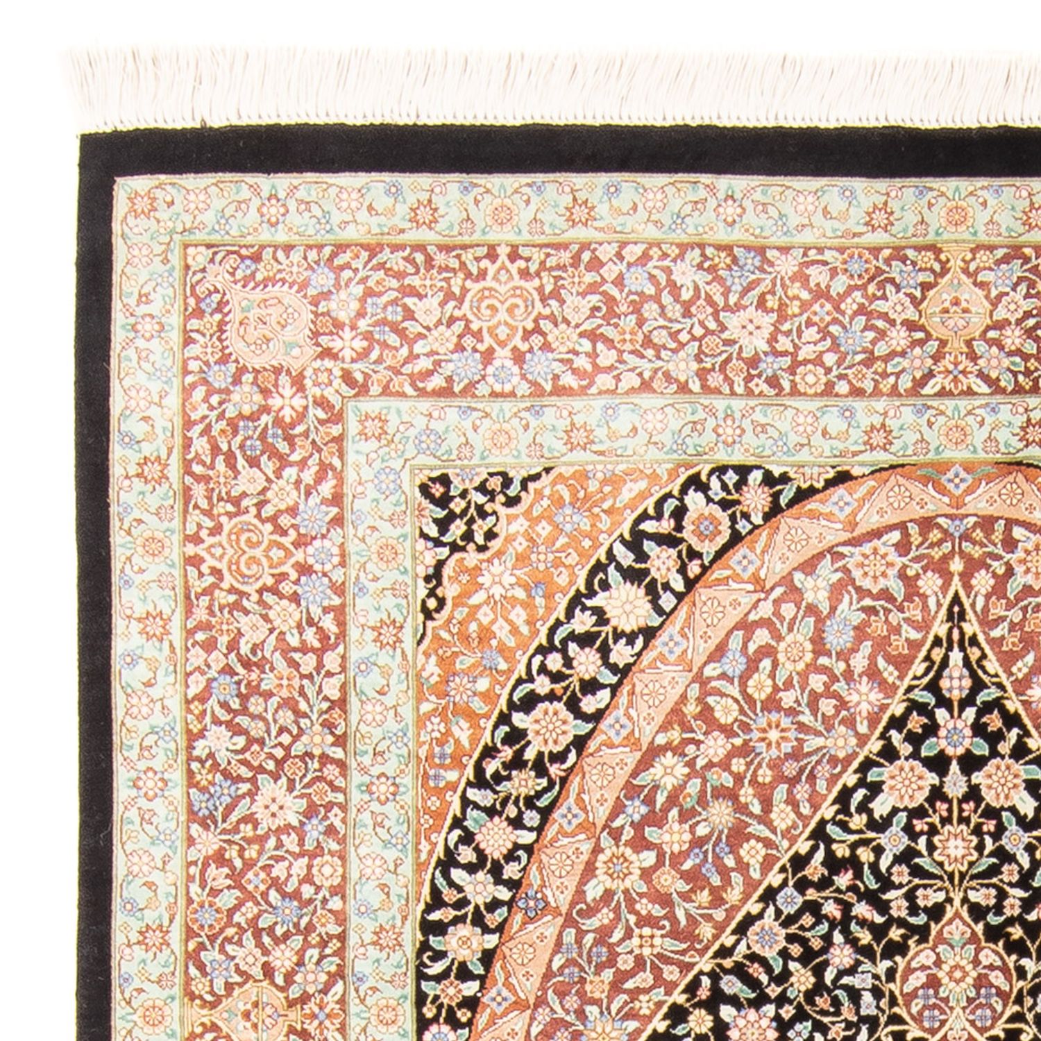 Silk Carpet - Ghom Silk - Premium - 154 x 101 cm - mörkblå