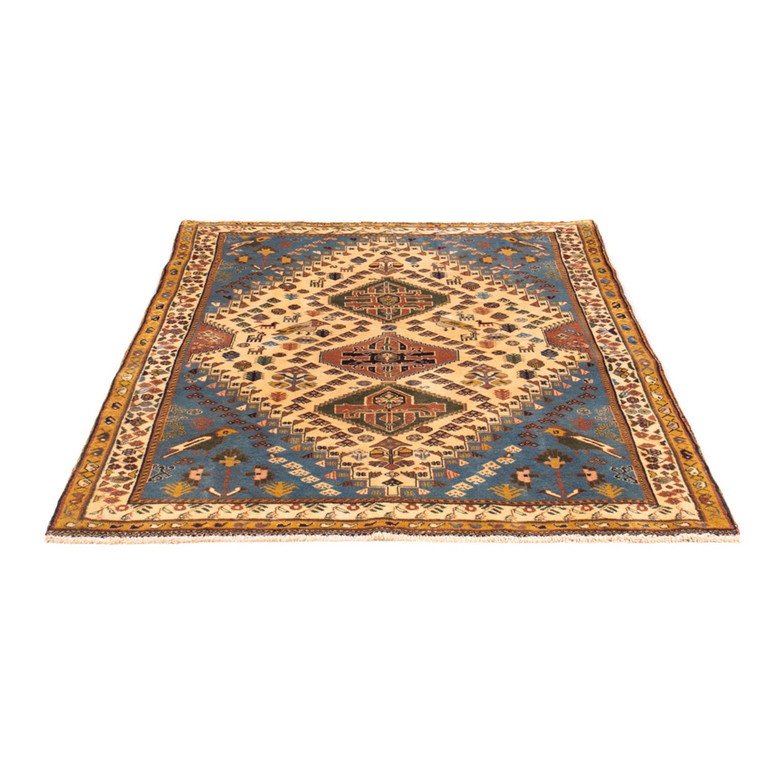 Tapis persan - Nomadic - 158 x 120 cm - bleu