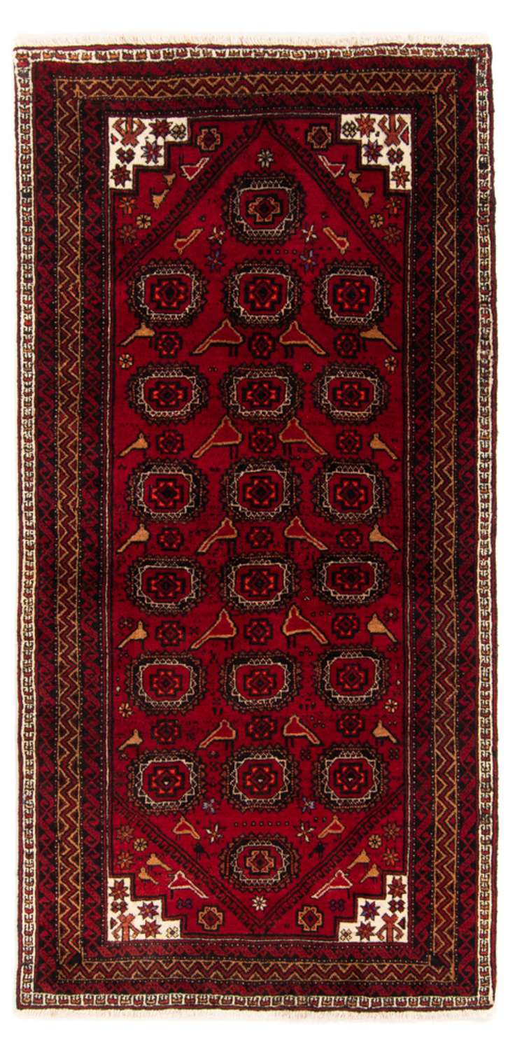 Runner Balúčský koberec - 188 x 94 cm - červená