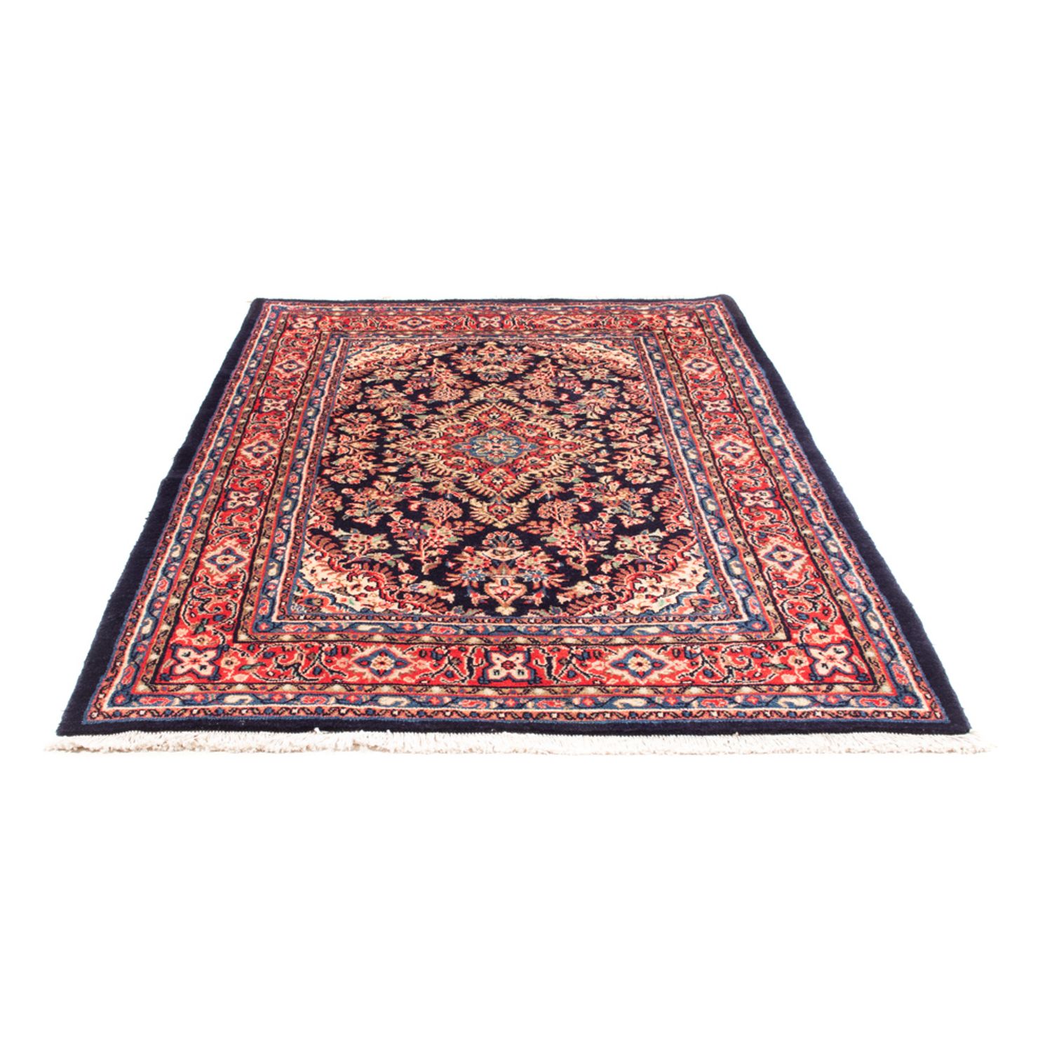 Tapis persan - Classique - 209 x 128 cm - bleu foncé