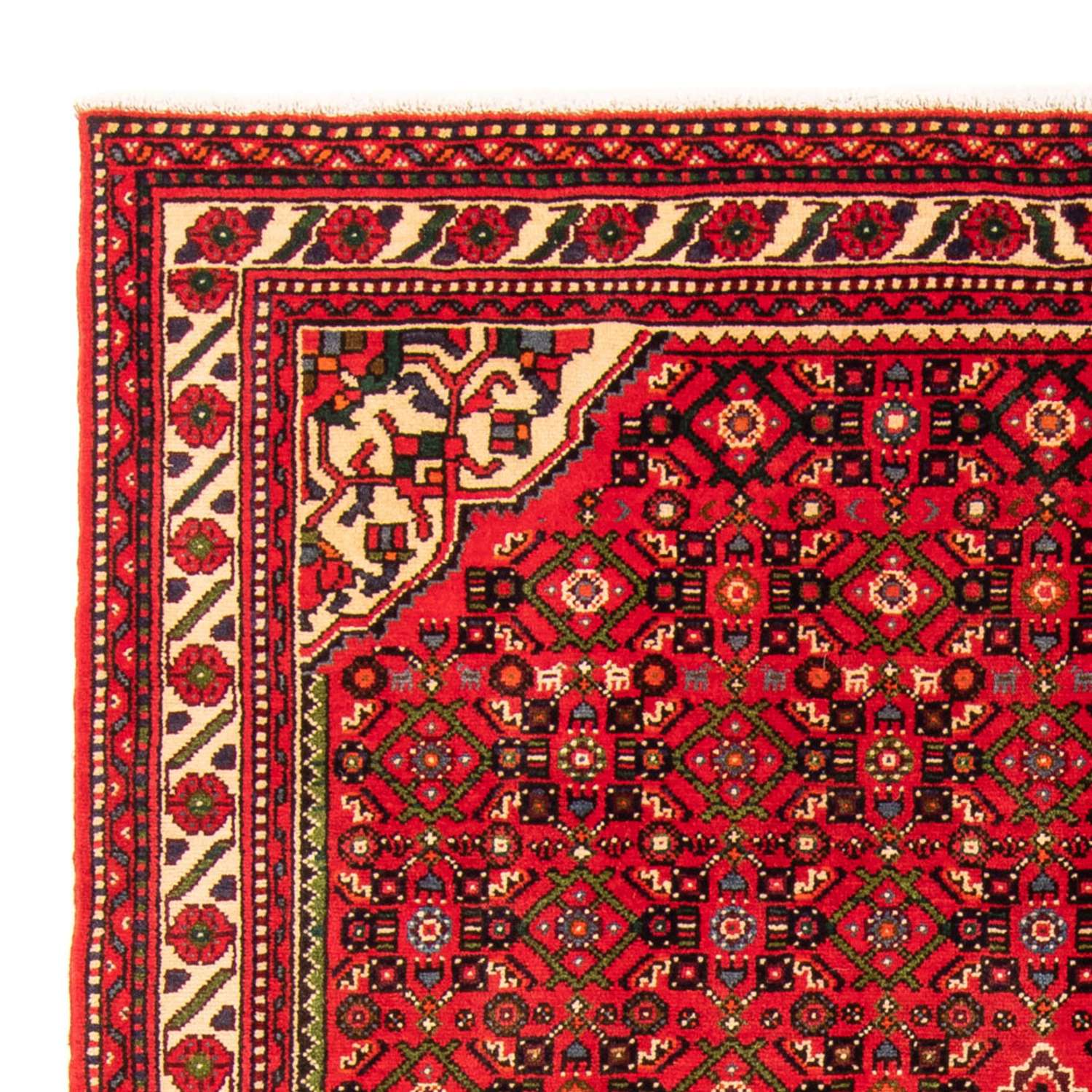 Persisk tæppe - Nomadisk - 204 x 155 cm - rød