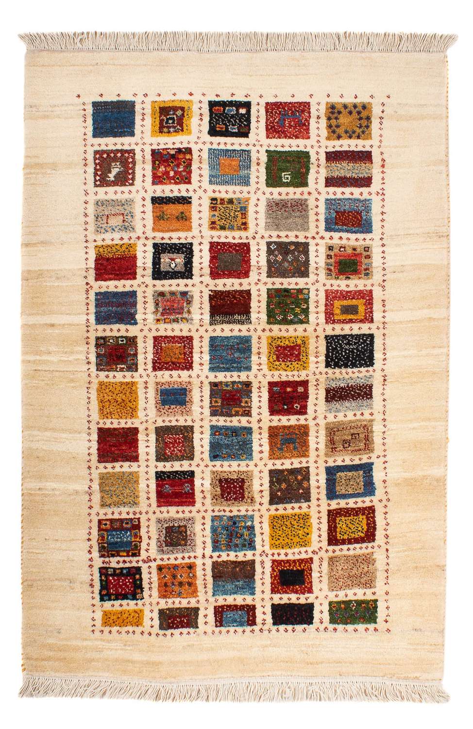 Tapete Gabbeh - Loribaft Persa - 128 x 86 cm - multicolorido