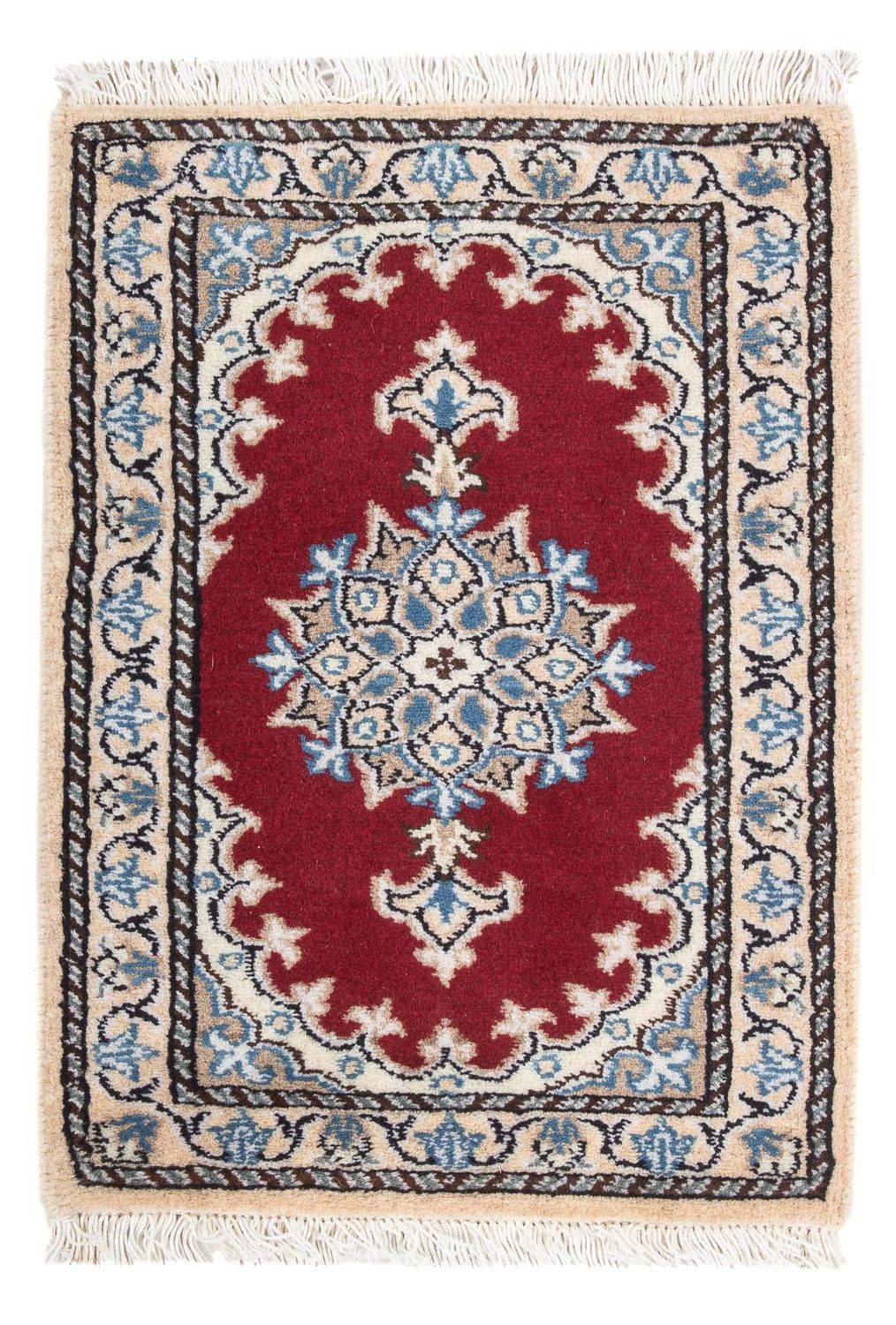 Alfombra persa - Nain - 60 x 40 cm - rojo