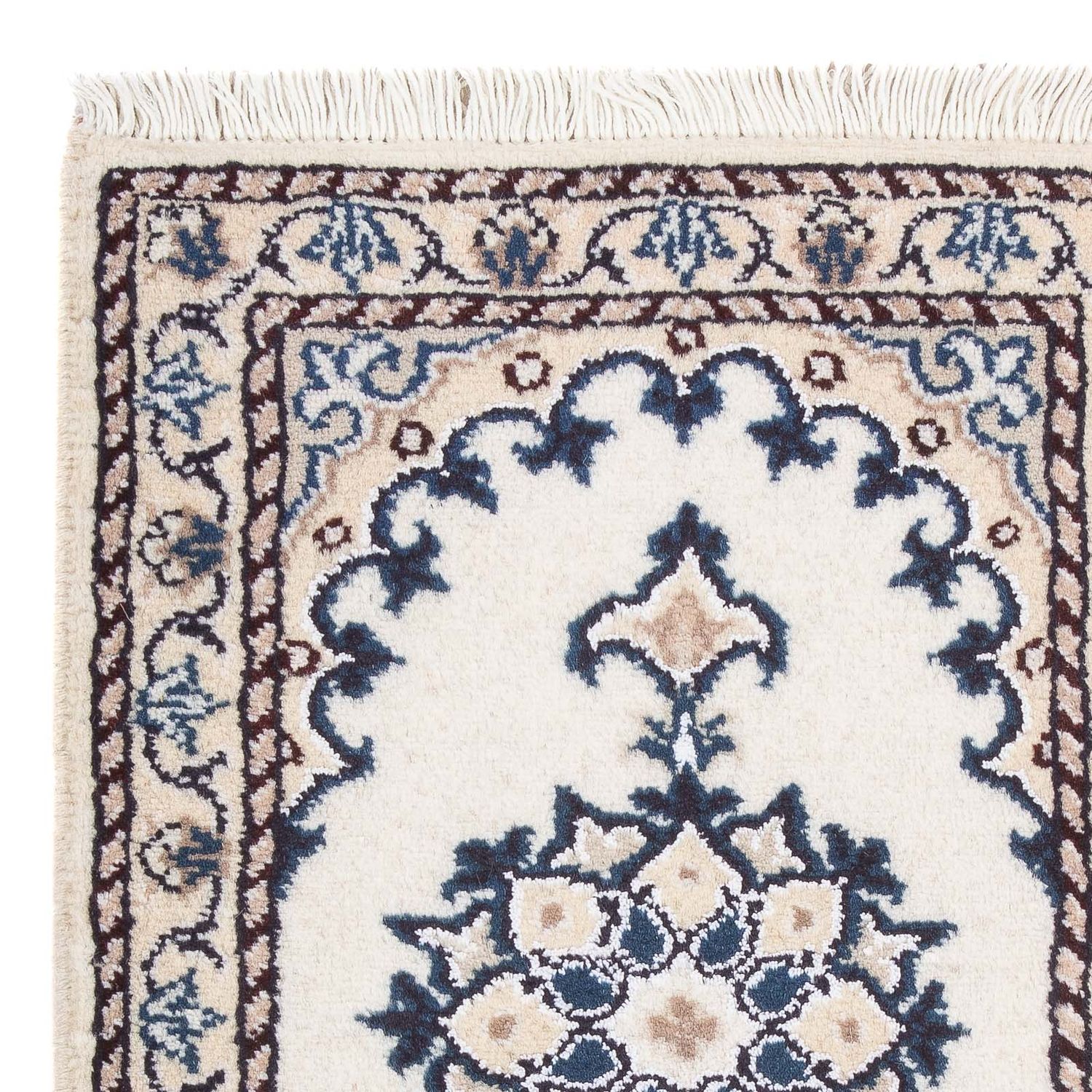 Tapis persan - Nain - 60 x 40 cm - crème