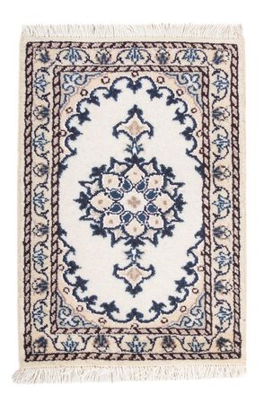 Tapis persan - Nain - 60 x 40 cm - crème