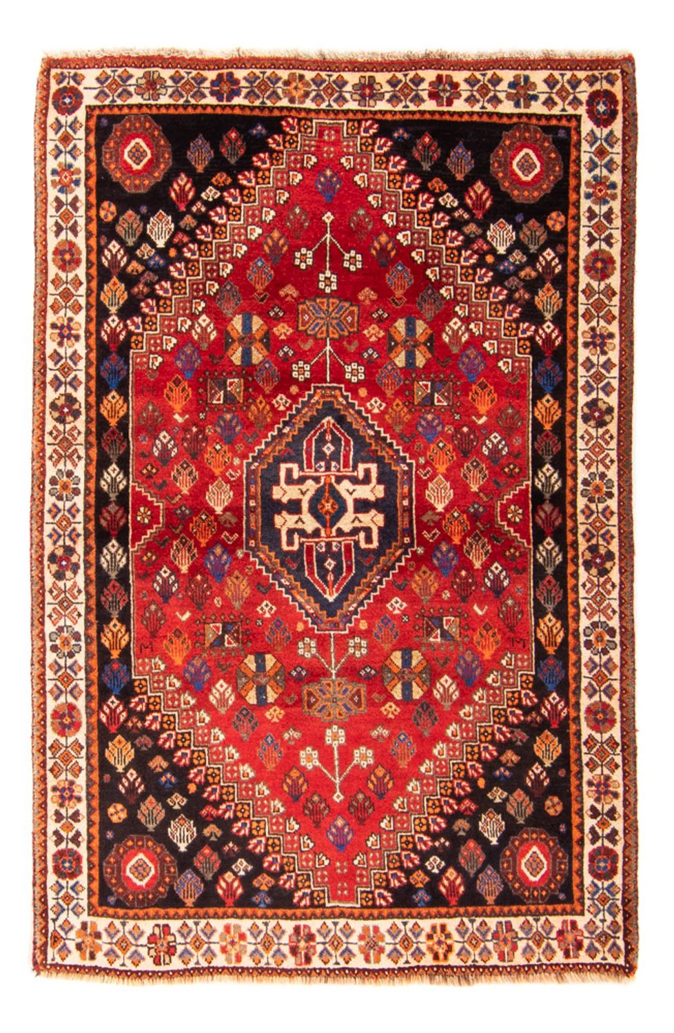 Perserteppich - Nomadic - 161 x 108 cm - rot