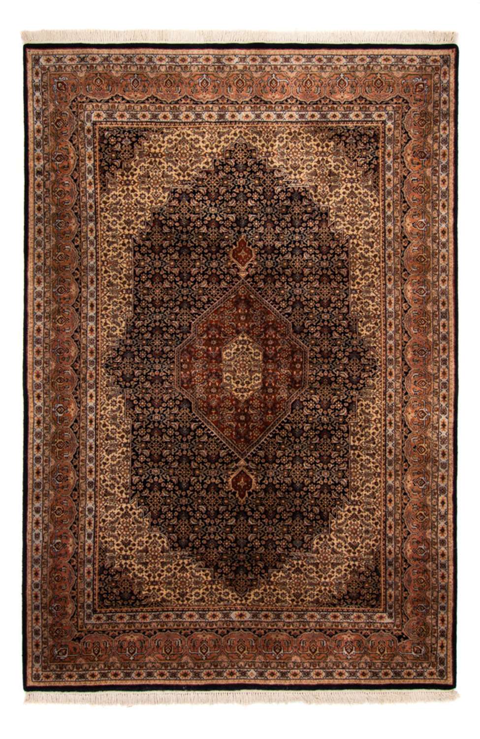Orientalsk tæppe - Bijar - Indus - Royal - 309 x 203 cm - mørkeblå
