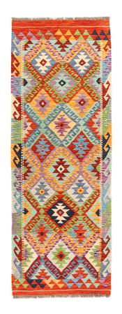 Tapis de couloir Tapis Kelim - Splash - 204 x 79 cm - multicolore