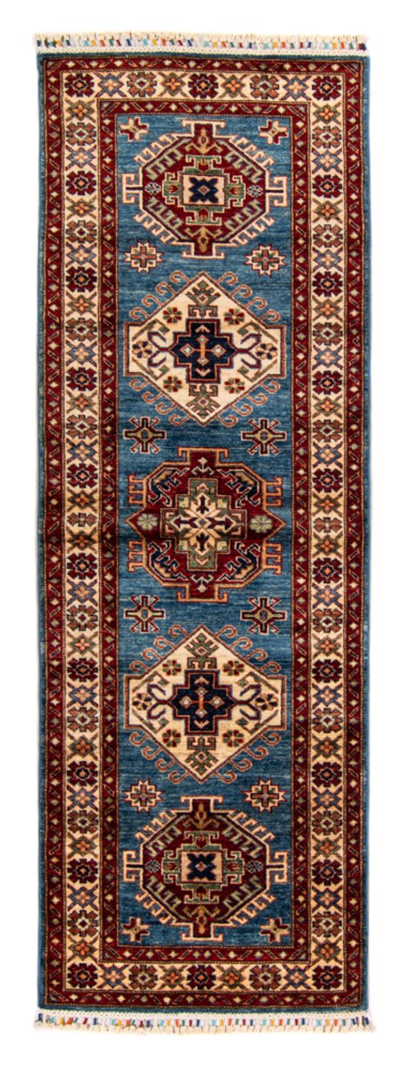 Biegacz Dywan Ziegler - Kazak - 216 x 77 cm - turkusowy