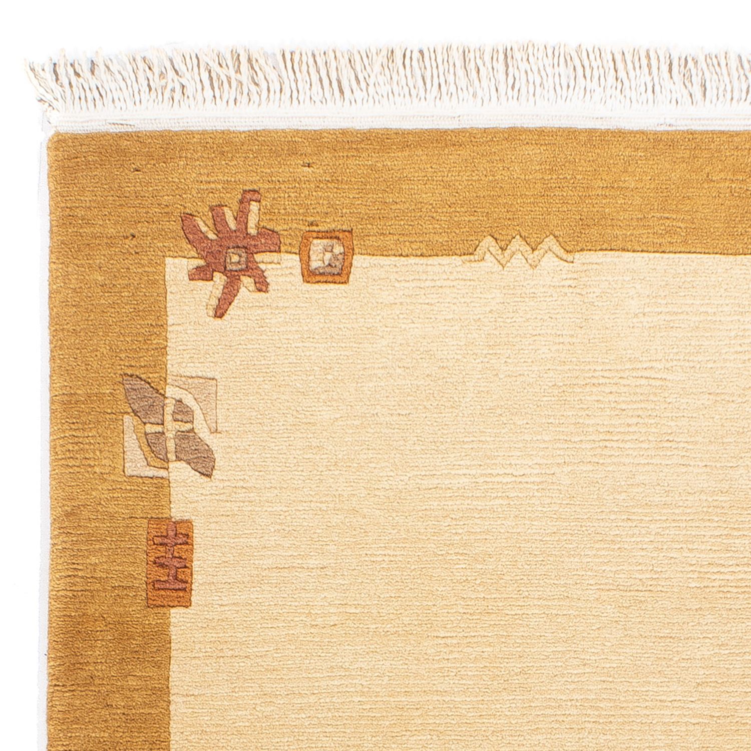 Nepal Teppich - Royal - 138 x 71 cm - beige