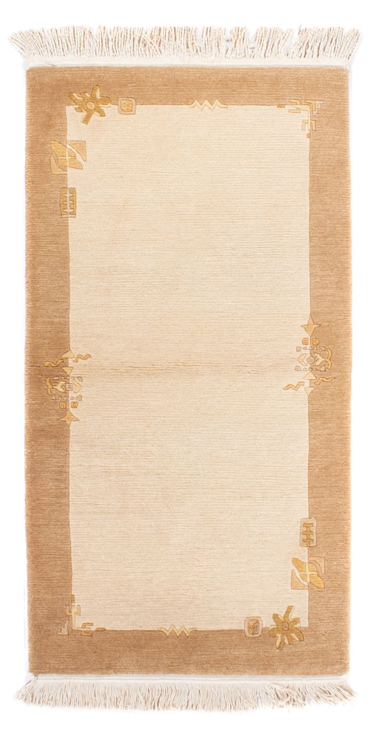 Nepal tapijt - Koninklijke - 137 x 71 cm - beige