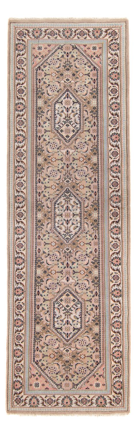 Biegacz Orientalny dywan - Bijar - Indus - 253 x 80 cm - beżowy