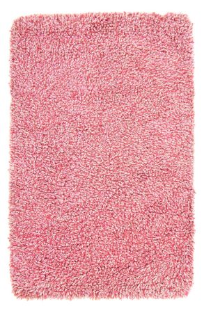 Hoogpolig tapijt - 95 x 62 cm - roze