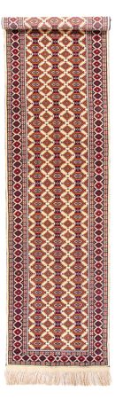 Loper Afghaans tapijt - 390 x 90 cm - beige