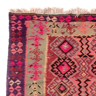 Runner Kelim Rug - Old - 374 x 129 cm - multicolored