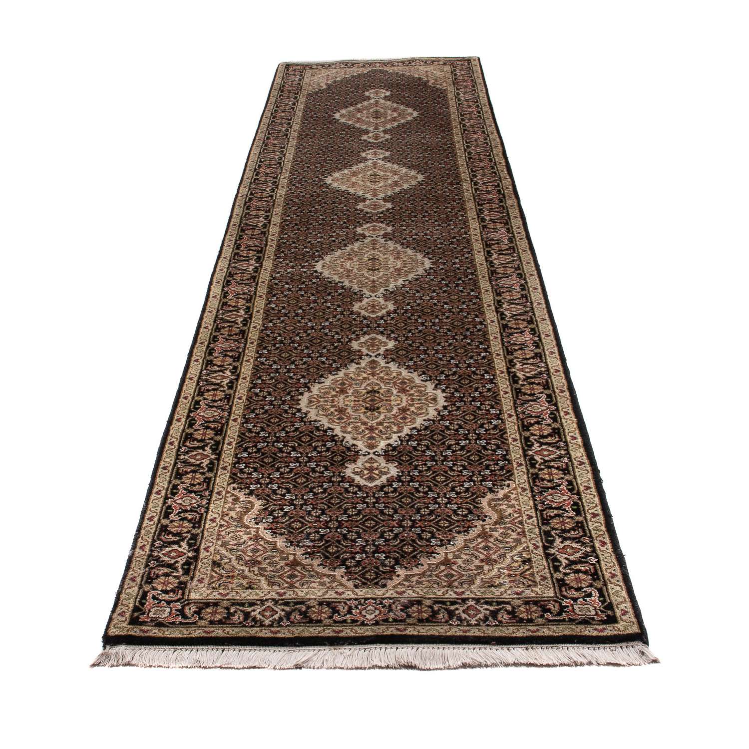 Løber Orientalsk tæppe - Tabriz - 372 x 81 cm - sort