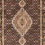 Runner Orientální koberec - Tabríz - 372 x 81 cm - černá