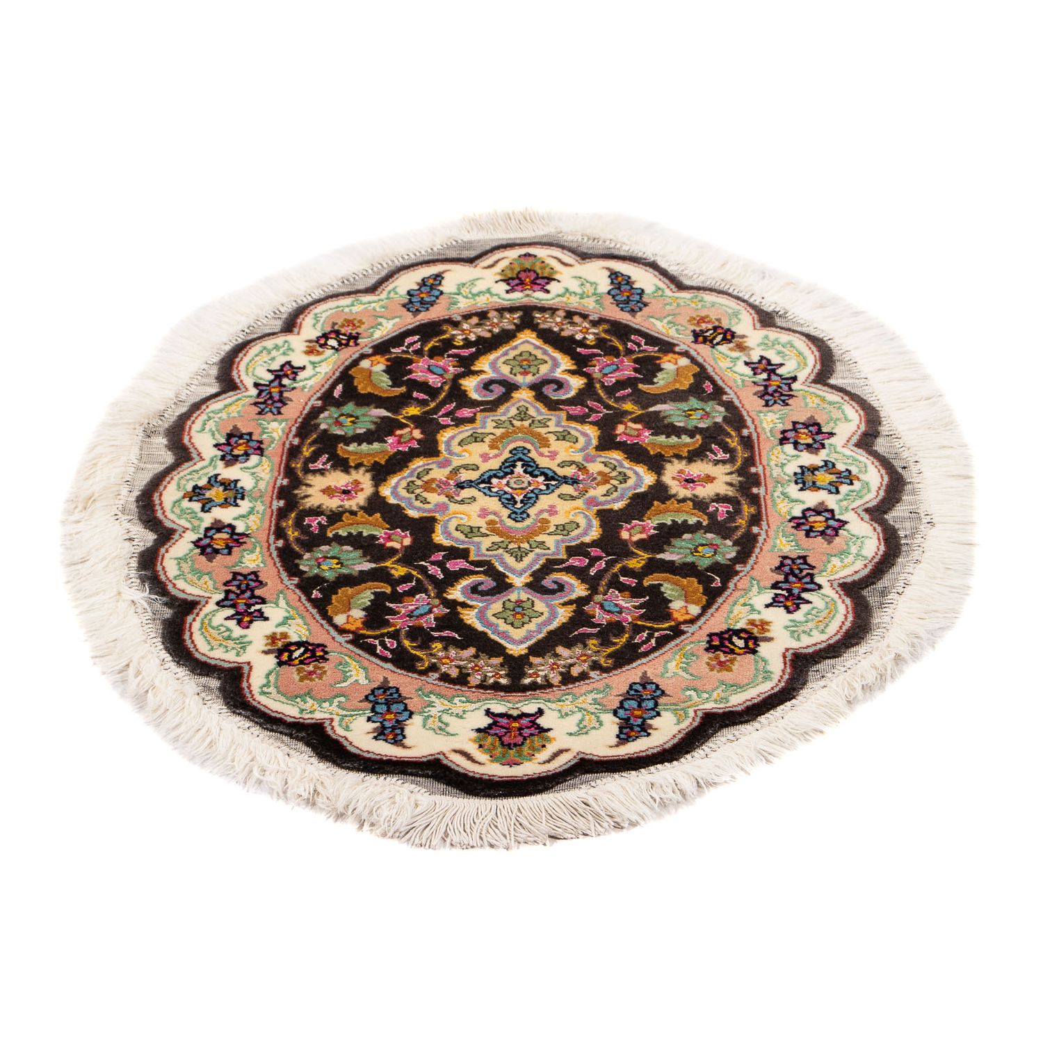 Tapete Persa - Tabriz - Royal oval  - 68 x 48 cm - preto