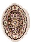 Persisk teppe - Tabriz - Royal oval  - 68 x 48 cm - svart