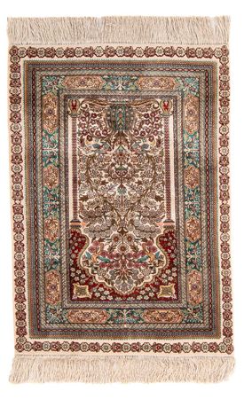 Tapete Oriental - Hereke - 91 x 62 cm - multicolorido