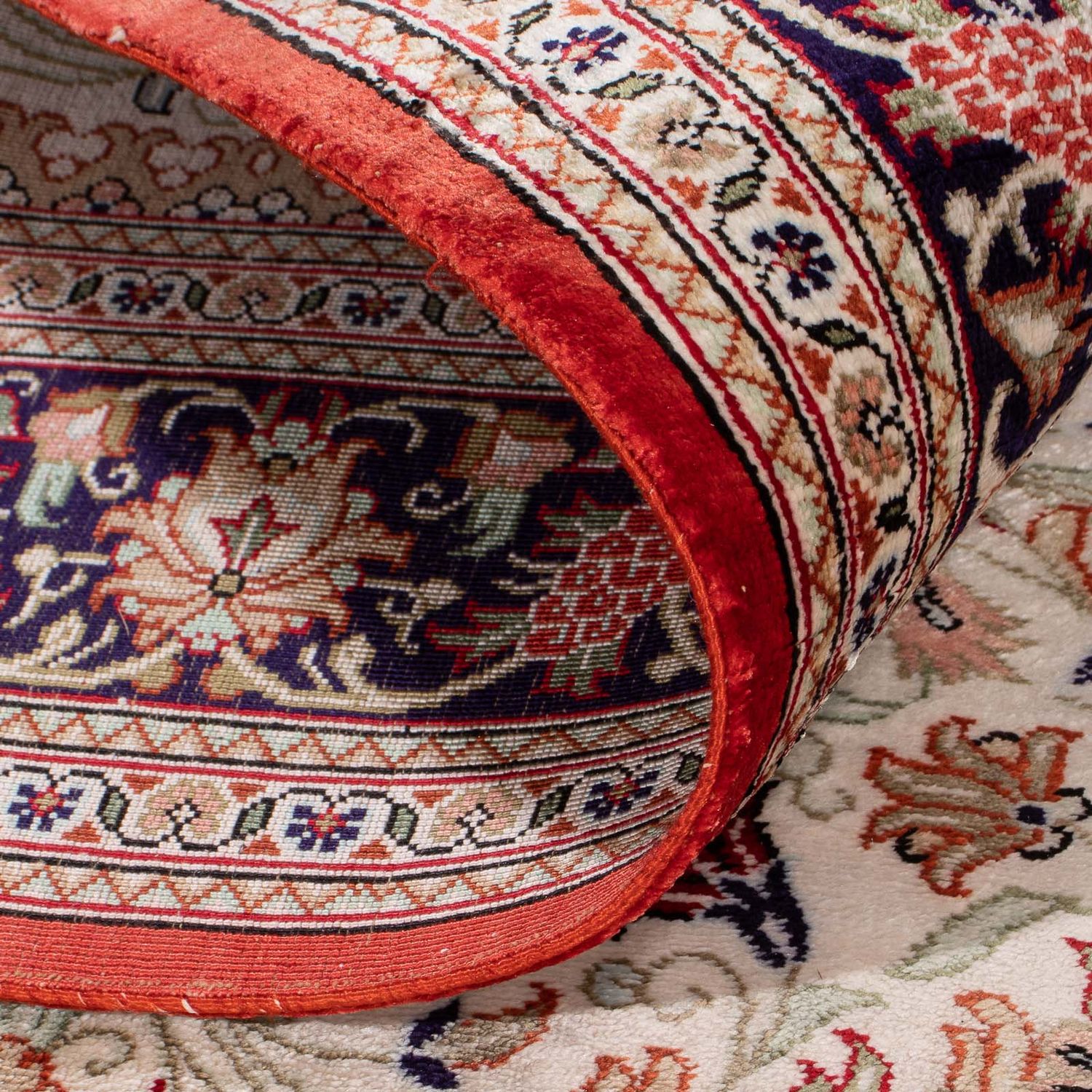 Jedwabny dywan - Ghom Silk - Premium - 119 x 77 cm - beżowy